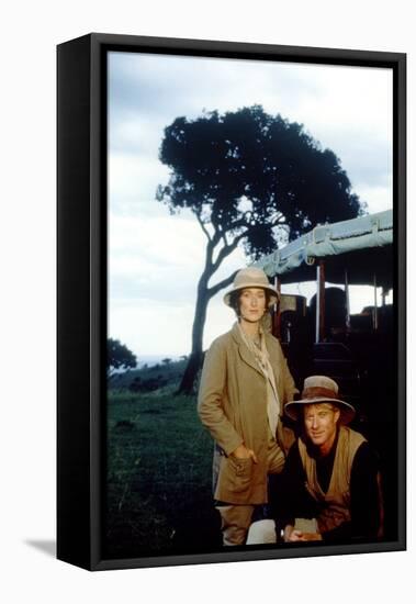 Out of Africa by Sydney Pollack with Meryl Streep and Robert Redford, 1985 (photo)-null-Framed Stretched Canvas