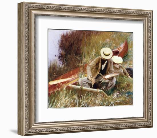 Out of Doors Study-John Singer Sargent-Framed Art Print