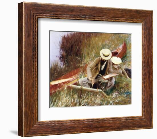 Out of Doors Study-John Singer Sargent-Framed Art Print