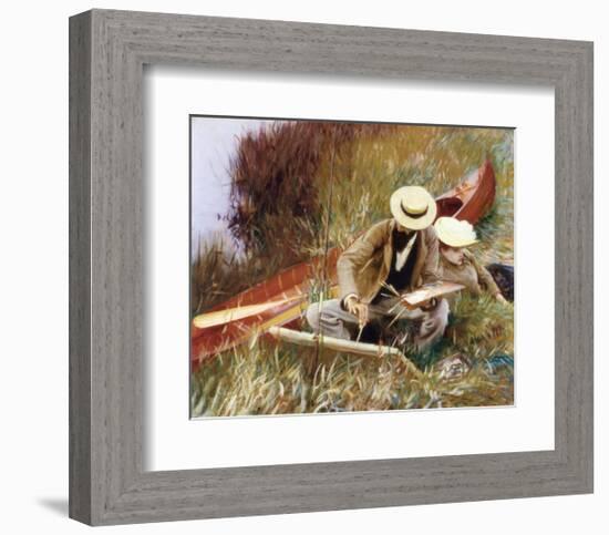 Out of Doors Study-John Singer Sargent-Framed Art Print