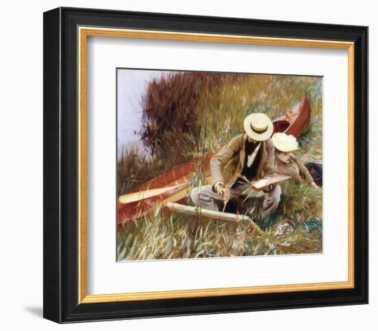 Out of Doors Study-John Singer Sargent-Framed Art Print