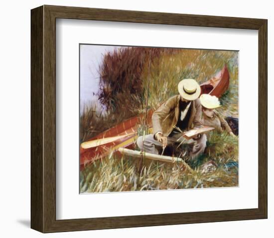 Out of Doors Study-John Singer Sargent-Framed Art Print