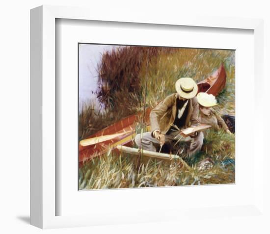 Out of Doors Study-John Singer Sargent-Framed Art Print