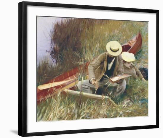 Out of Doors Study-John Singer Sargent-Framed Art Print