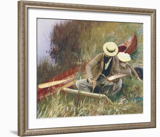 Out of Doors Study-John Singer Sargent-Framed Art Print