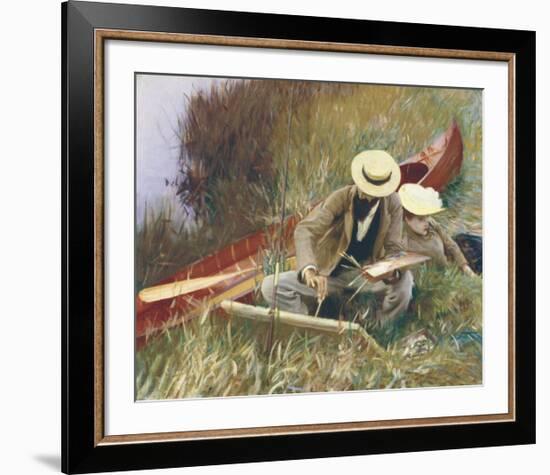 Out of Doors Study-John Singer Sargent-Framed Art Print