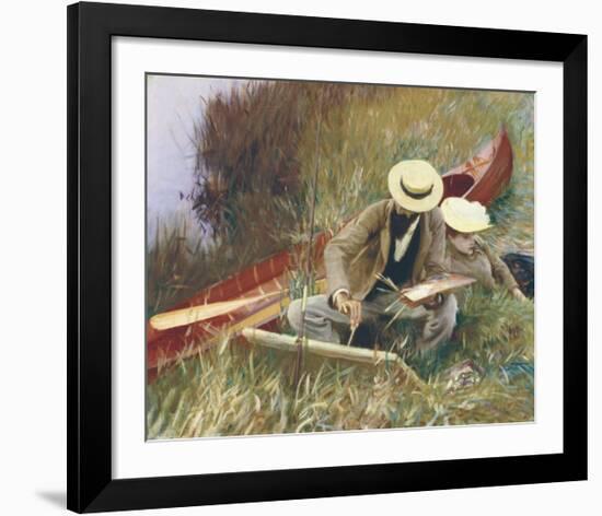 Out of Doors Study-John Singer Sargent-Framed Art Print