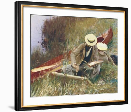 Out of Doors Study-John Singer Sargent-Framed Art Print