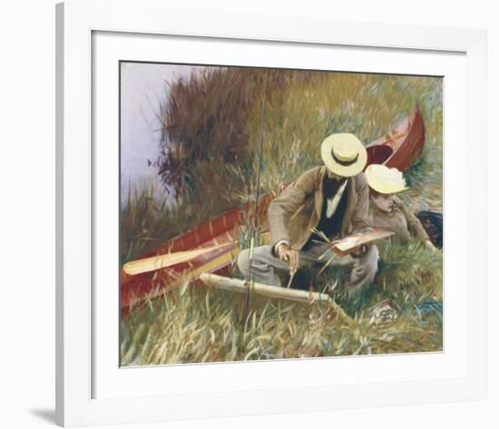 Out of Doors Study-John Singer Sargent-Framed Art Print