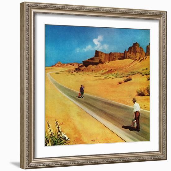 "Out of Gas," September 2, 1961-George Hughes-Framed Giclee Print