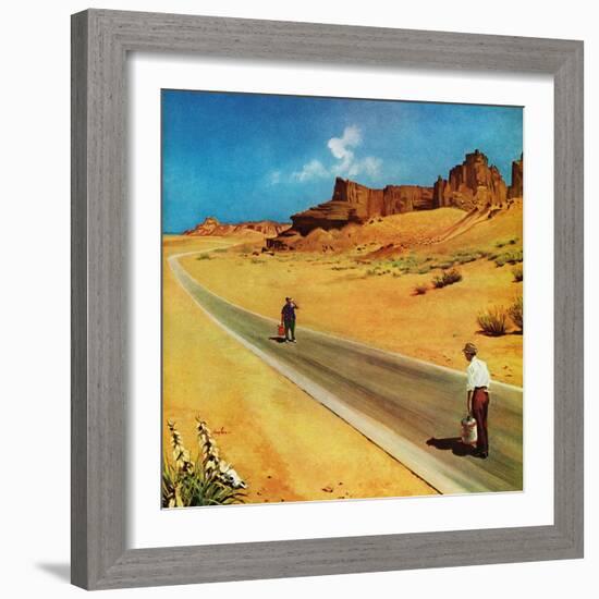 "Out of Gas," September 2, 1961-George Hughes-Framed Giclee Print