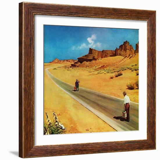 "Out of Gas," September 2, 1961-George Hughes-Framed Giclee Print