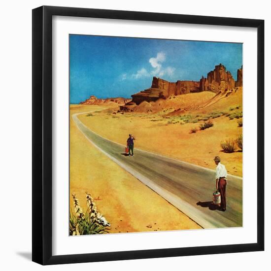 "Out of Gas," September 2, 1961-George Hughes-Framed Giclee Print