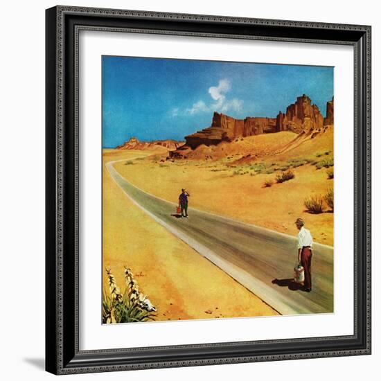 "Out of Gas," September 2, 1961-George Hughes-Framed Giclee Print