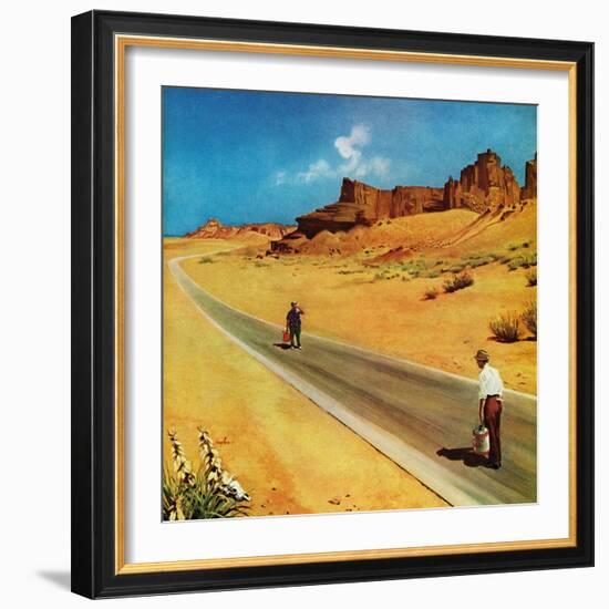 "Out of Gas," September 2, 1961-George Hughes-Framed Giclee Print