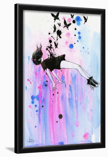 Out of Gravity-Lora Zombie-Framed Art Print