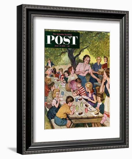 "Out of Ice Cream" Saturday Evening Post Cover, June 27, 1953-Amos Sewell-Framed Giclee Print