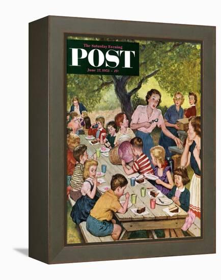 "Out of Ice Cream" Saturday Evening Post Cover, June 27, 1953-Amos Sewell-Framed Premier Image Canvas