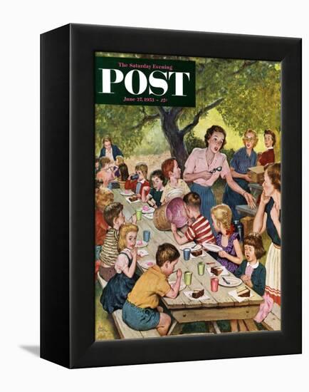 "Out of Ice Cream" Saturday Evening Post Cover, June 27, 1953-Amos Sewell-Framed Premier Image Canvas