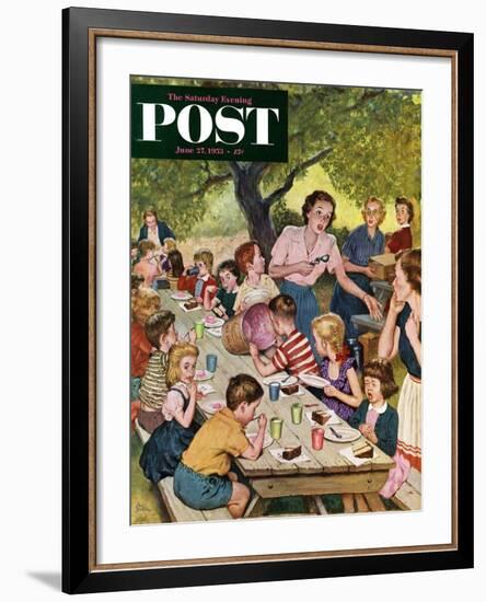 "Out of Ice Cream" Saturday Evening Post Cover, June 27, 1953-Amos Sewell-Framed Giclee Print