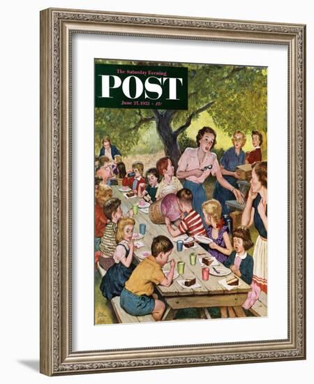 "Out of Ice Cream" Saturday Evening Post Cover, June 27, 1953-Amos Sewell-Framed Giclee Print