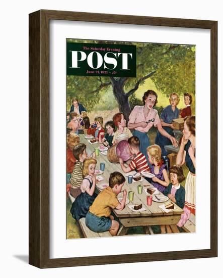 "Out of Ice Cream" Saturday Evening Post Cover, June 27, 1953-Amos Sewell-Framed Giclee Print