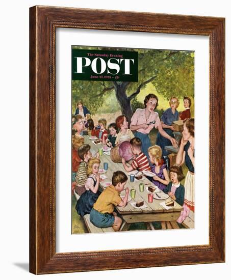 "Out of Ice Cream" Saturday Evening Post Cover, June 27, 1953-Amos Sewell-Framed Giclee Print
