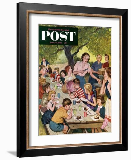 "Out of Ice Cream" Saturday Evening Post Cover, June 27, 1953-Amos Sewell-Framed Giclee Print