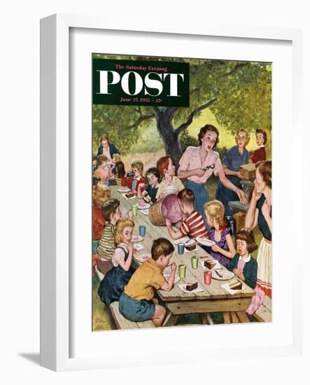 "Out of Ice Cream" Saturday Evening Post Cover, June 27, 1953-Amos Sewell-Framed Giclee Print