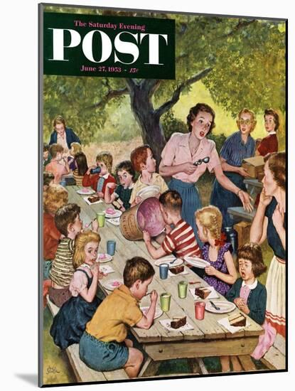 "Out of Ice Cream" Saturday Evening Post Cover, June 27, 1953-Amos Sewell-Mounted Giclee Print