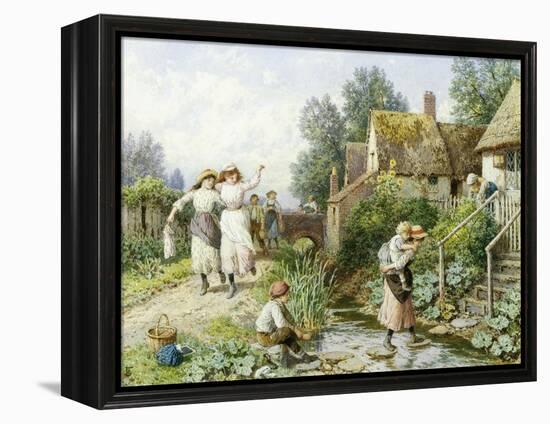 Out of School-Myles Birket Foster-Framed Premier Image Canvas