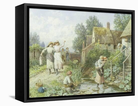 Out of School-Myles Birket Foster-Framed Premier Image Canvas