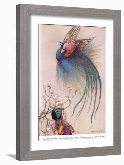 Out of the Fire Flew a Beautiful Bird-Warwick Goble-Framed Giclee Print