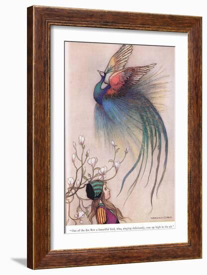 Out of the Fire Flew a Beautiful Bird-Warwick Goble-Framed Giclee Print