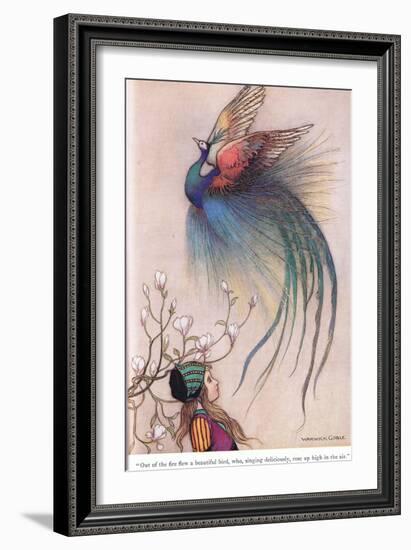 Out of the Fire Flew a Beautiful Bird-Warwick Goble-Framed Giclee Print