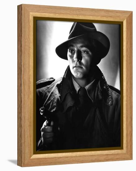 OUT OF THE PAST, 1947 directed by JACQUES TOURNEUR Robert Mitchum (b/w photo)-null-Framed Stretched Canvas