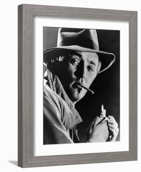 Out of the Past, Robert Mitchum, 1947-null-Framed Premium Photographic Print