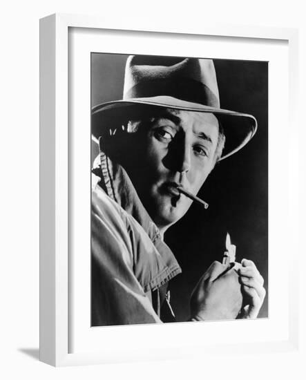 Out of the Past, Robert Mitchum, 1947-null-Framed Premium Photographic Print