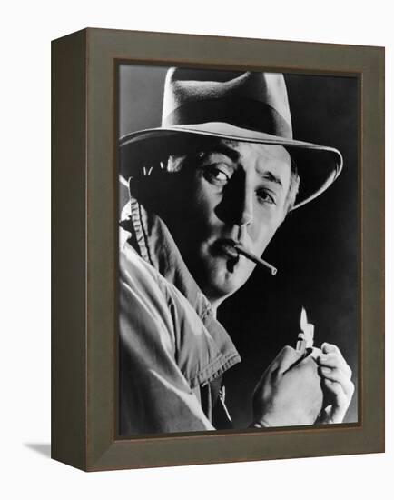 Out of the Past, Robert Mitchum, 1947-null-Framed Stretched Canvas