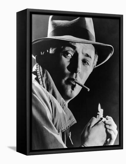 Out of the Past, Robert Mitchum, 1947-null-Framed Stretched Canvas