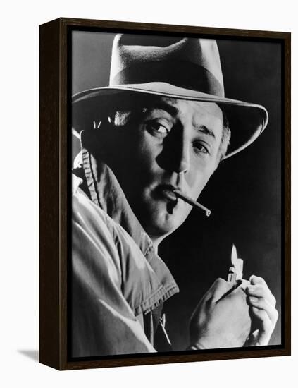 Out of the Past, Robert Mitchum, 1947-null-Framed Stretched Canvas