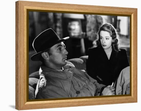 Out Of The Past, Robert Mitchum, Jane Greer, 1947-null-Framed Stretched Canvas