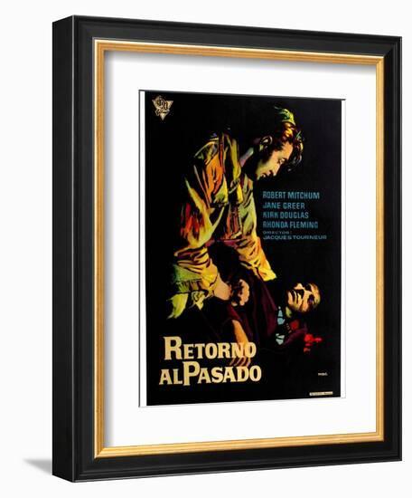 Out of the Past, Spanish Movie Poster, 1947-null-Framed Art Print