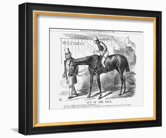 Out of the Race, 1864-John Tenniel-Framed Giclee Print