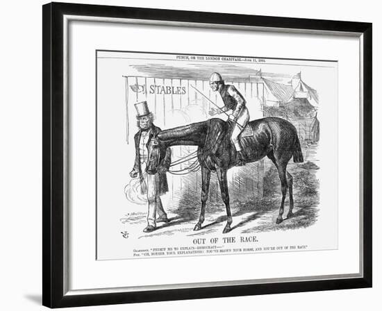 Out of the Race, 1864-John Tenniel-Framed Giclee Print