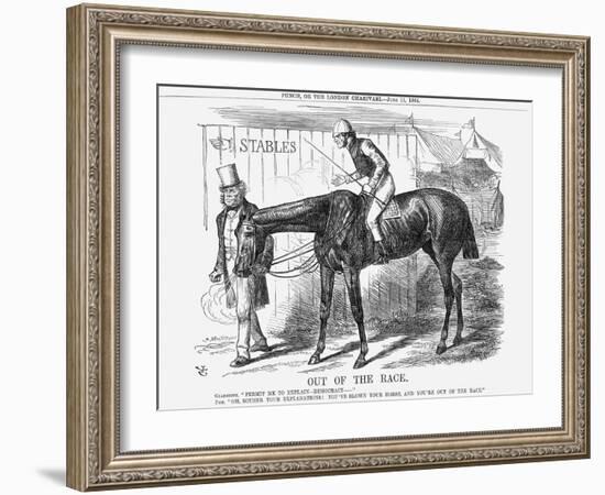 Out of the Race, 1864-John Tenniel-Framed Giclee Print