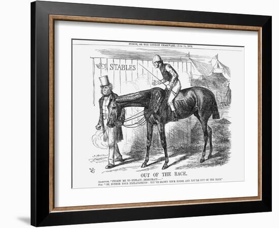 Out of the Race, 1864-John Tenniel-Framed Giclee Print