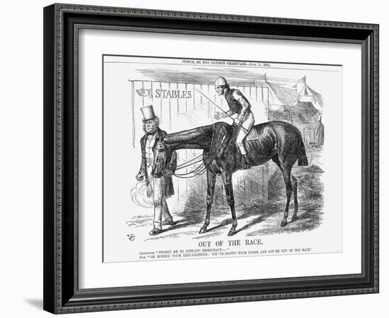 Out of the Race, 1864-John Tenniel-Framed Giclee Print