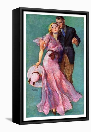 "Out on a Date,"July 14, 1934-John LaGatta-Framed Premier Image Canvas