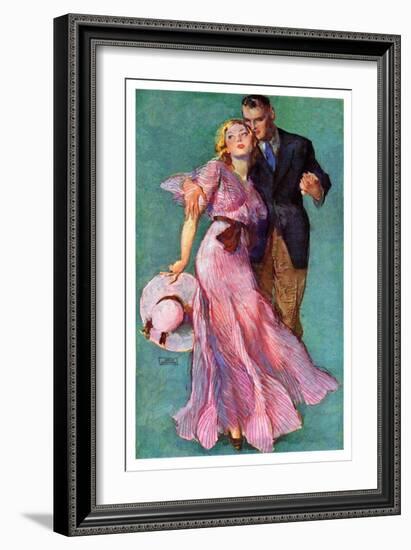 "Out on a Date,"July 14, 1934-John LaGatta-Framed Giclee Print